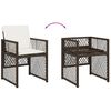 vidaXL Set da Pranzo da Giardino 13pz con Cuscini Marrone Polyrattan