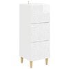 vidaXL Mobile con Cassetti Bianco Lucido 33 x 34,5 x 90 cm