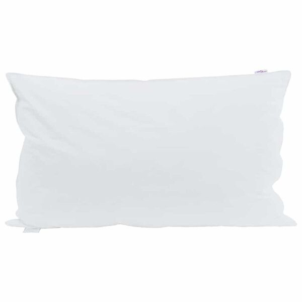 vidaXL Cuscino con cuscino Bianco 40 x 80 cm Piuma