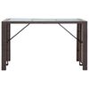 vidaXL Set da Bar da Giardino 7 pz con Cuscini in Polyrattan Marrone