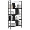 vidaXL Libreria Rovere Nero 75 x 30 x 156 cm Legno multistrato