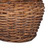 vidaXL Cesto per Piante con archiviazione 2 pcs Marrone Rattan Lacak