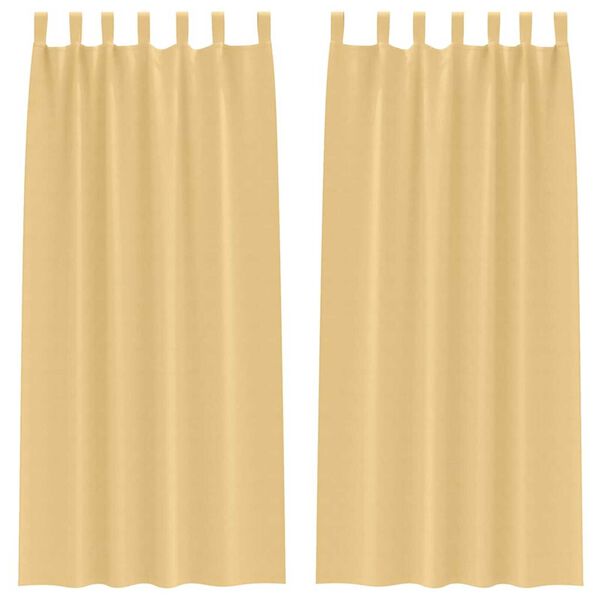 vidaXL Tende Blackout con Anelli 2 pcs Beige 260 x 140 cm Poliestere