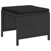 vidaXL Set Divano da Giardino con cuscino 6 pcs Nero polyrattan
