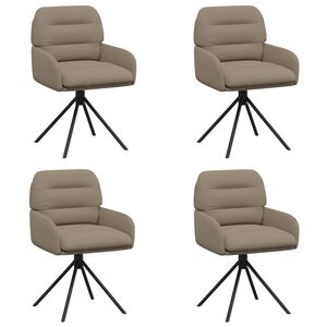 vidaXL Sedie da pranzo girevoli 4 pcs Similpelle Cappuccino