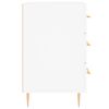 vidaXL Comodino Bianco 40x40x66 cm in Legno Multistrato