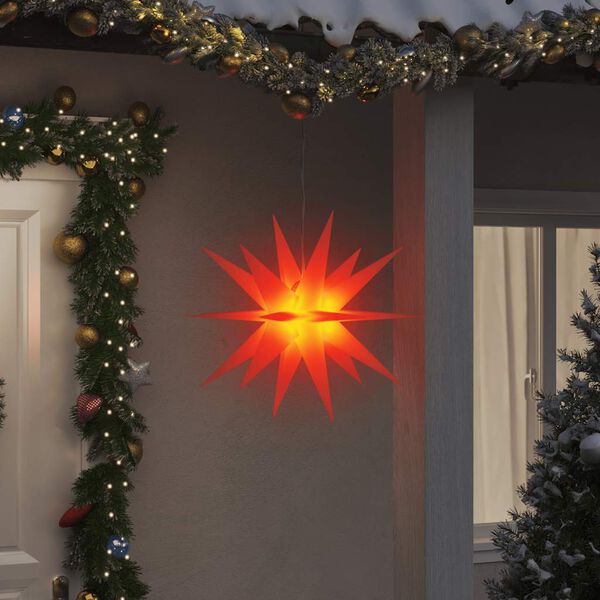 vidaXL Luce di Natale con LED Pieghevole Rossa 57 cm