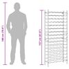 vidaXL Portabottiglie per 96 Bottiglie Metallo Bianco
