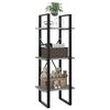 vidaXL Libreria 3 Ripiani Grigio Cemento 40x30x105cm Legno Multistrato