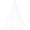 vidaXL Albero da Parete con Gancio Metallico 260 LED Blu 3 m