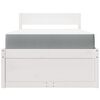 vidaXL Letto Cassetti e Materasso Bianco 90x190 cm Legno Massello Pino