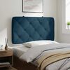 vidaXL Cuscino Testiera Blu 80 cm in Velluto