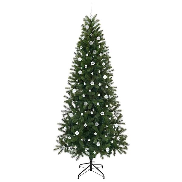 vidaXL Albero di Natale artificiale con 300 LED Verde 240 cm PE e PVC