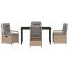 vidaXL Set da Pranzo per Giardino 5 pcs Beige e Grigio Chiaro