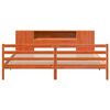 vidaXL Letto Libreria senza Materasso Marrone Cera 180x200 cm in Pino
