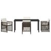 vidaXL Set da Pranzo per Giardino 5 pcs Marrone polyrattan