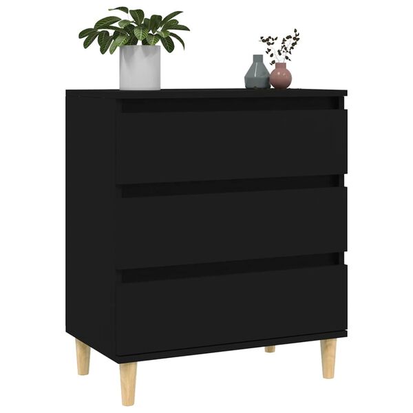 vidaXL Credenza Nero 60x35x70 cm in Legno Multistrato