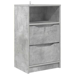 vidaXL Comodino Grigio cemento 40 x 30 x 467 cm Legno ingegnerizzato