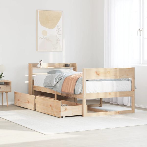 vidaXL Letto senza Materasso 90x190 cm in Legno Massello di Pino