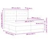 vidaXL Letto a Molle con materasso Grigio chiaro 200 x 200 cm Tessuto