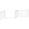 vidaXL Cancello Cani Porta Pieghevole Bianco 12 Pannelli 960 cm Pioppo