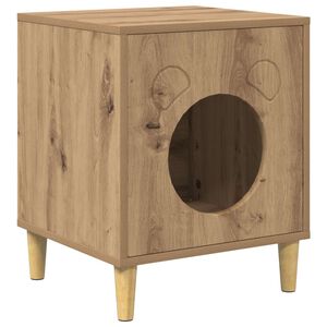 vidaXL Casa per Gatti Rovere Artigianale 42,5 x 40 x 53 cm