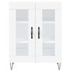 vidaXL Credenza Bianca 69,5x34x180 cm in Legno Multistrato