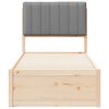 vidaXL Letto con Testiera Rivestita Grigio chiaro 80 x 200 cm