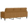 vidaXL Divano a 3 Posti con Cuscini Marrone 180 cm in Velluto
