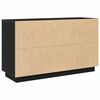 vidaXL Credenza Rovere Nero 102 x 35 x 60 cm Legno multistrato
