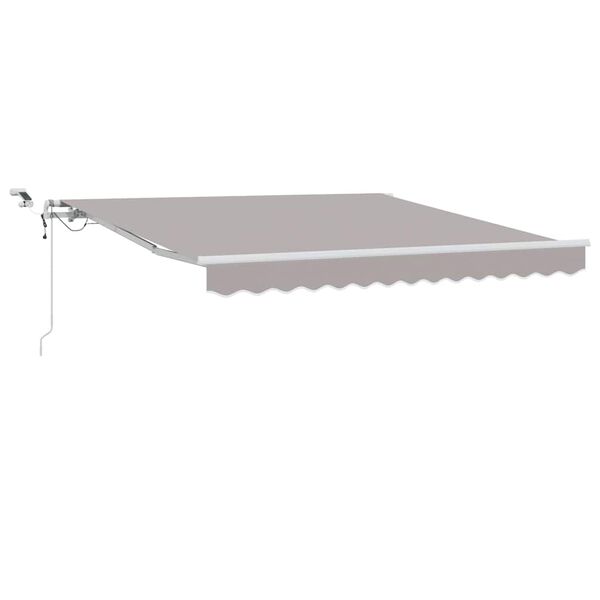 vidaXL Tenda Retrattile Grigio chiaro 350 x 250 cm