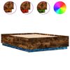vidaXL Giroletto con Luci LED Rovere Fumo 120x200 cm Legno Multistrato