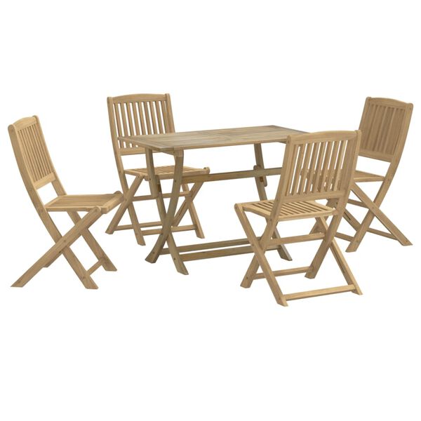 vidaXL Set da Pranzo per Giardino 5 pz in Legno Massello di Acacia