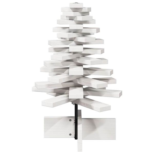 vidaXL Albero di Natale Decorativo Bianco 60 cm Legno Massello di Pino