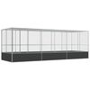 vidaXL Voliera con Estensione Argento 625x207x212 cm in Acciaio