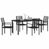 vidaXL Set da Pranzo per Giardino 5 pcs Nero