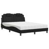 vidaXL Letto Viana con Materasso Nero 140x190 cm in Similpelle