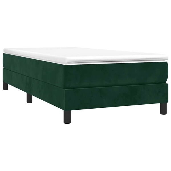 vidaXL Struttura Letto a Rete a Molle Verde Scuro 80x200 cm in Velluto