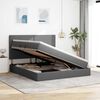 vidaXL Letto con contenitore e materasso Grigio scuro 180 x 200 cm