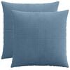 vidaXL Federa 2 pz ALMELO Blu 80 x 80 cm corduroy