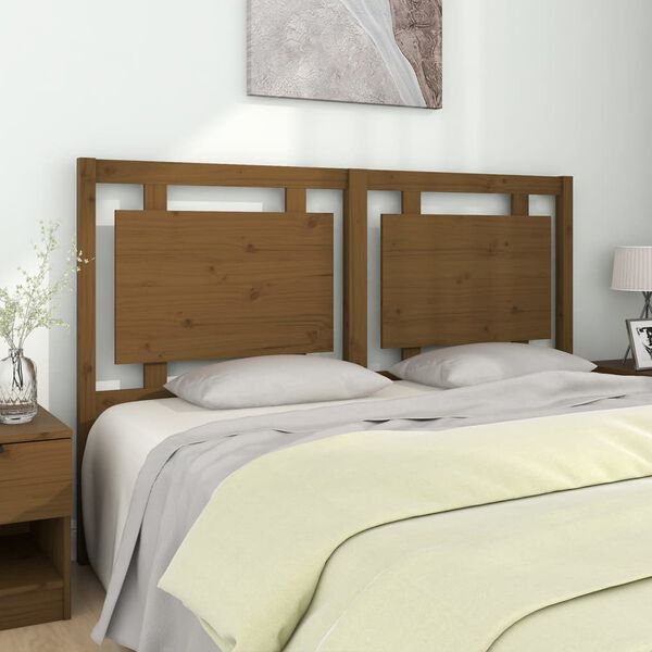 vidaXL Testiera per Letto ambra 155,5x4x100 cm Legno Massello di Pino