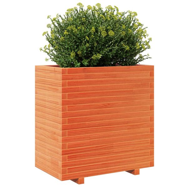 vidaXL Fioriera Giardino Marrone Cera 70x40x72,5cm Legno Massello Pino