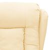 vidaXL Poltrona Massaggiante Elettrica Crema Similpelle
