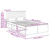 vidaXL Struttura del letto Calcestruzzo 120 x 190 cm Pino massello