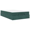 vidaXL Struttura letto con materasso 2 pz Verde Velluto