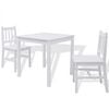 vidaXL Set Tre Pezzi da Pranzo in Legno di Pino Bianco