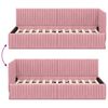 vidaXL Cornice del letto ad angolo Rosa 90 cm x 190 cm Velluto