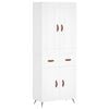 vidaXL Credenza Bianca 69,5x34x180 cm in Legno Multistrato