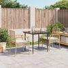 vidaXL Set da Pranzo da Giardino 3 pz con Cuscini Beige in Polyrattan