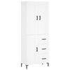 vidaXL Credenza Bianca 69,5x34x180 cm in Legno Multistrato